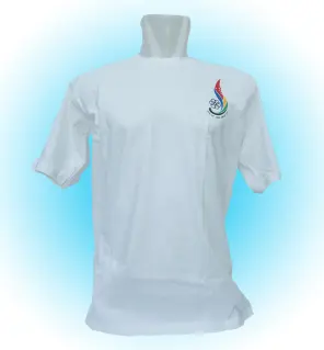 T-Shirt T shirt Polyester Putih 1 arah_depan