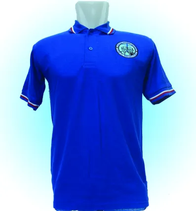 Polo Shirt Polo shirt Lacoste CVC / Cotton (Bordir + Kerah aksen) 1 polo_biru